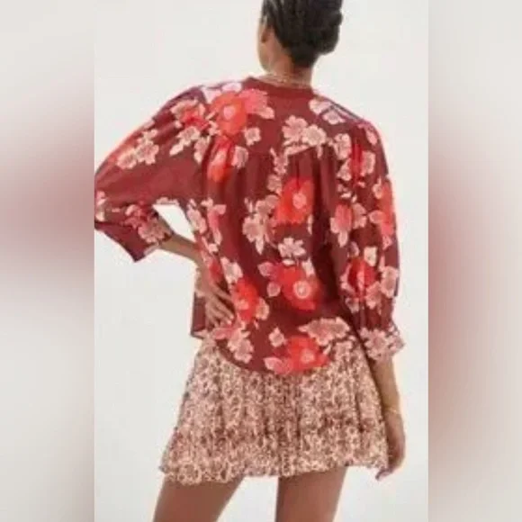 Nwt’s Anthropologie Porridge Floral Top Size Small - Picture 2 of 15